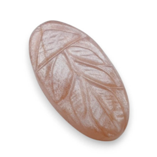 Moonstone peach cabochon carving 27x14 mm no 17