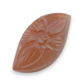 Moonstone peach cabochon carving 27x15 mm no 29