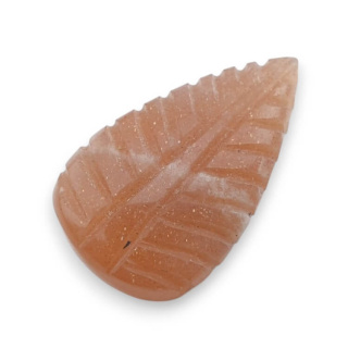 Moonstone peach cabochon carving 27x16 mm no 11