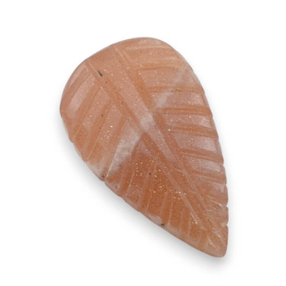 Moonstone peach cabochon carving 27x16 mm no 11