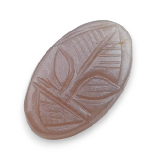 Moonstone peach cabochon carving 27x16 mm no 28
