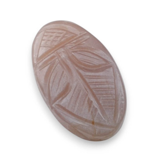 Moonstone peach cabochon carving 27x16 mm no 28