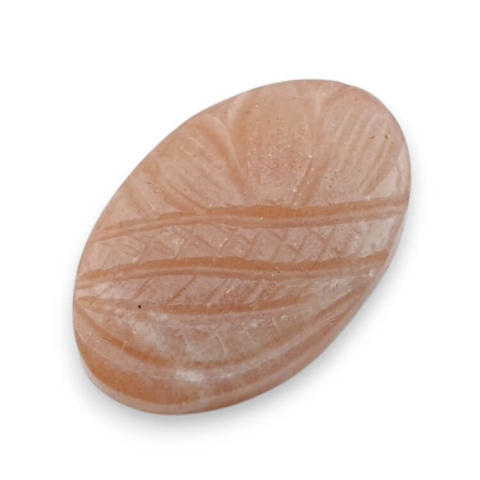 Moonstone peach cabochon carving 27x17 mm no 10 Moonstone peach cabochon carving 27x17 mm no 10