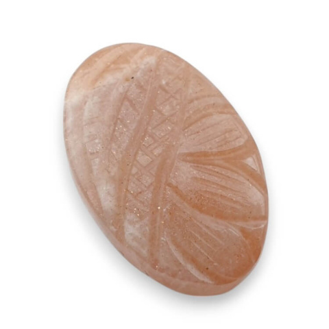 Moonstone peach cabochon carving 27x17 mm no 10 Moonstone peach cabochon carving 27x17 mm no 10