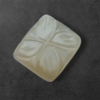 Moonstone grey cabochon carving 16x14 mm no 112