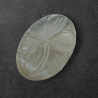 Moonstone grey cabochon carving 19x14 mm no. 119
