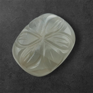 Moonstone grey cabochon carving 20x16 mm no 124