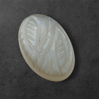 Moonstone grey cabochon carving 23x15 mm no. 121