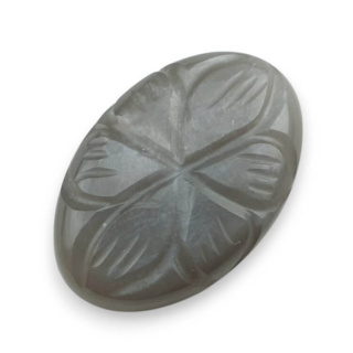Moonstone grey cabochon carving 23x15 mm no 150