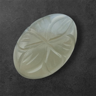 Moonstone grey cabochon carving 23x16 mm no 107