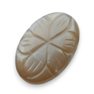 Moonstone grey cabochon carving 23x16 mm no 152