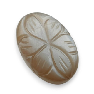 Moonstone grey cabochon carving 23x16 mm no 152