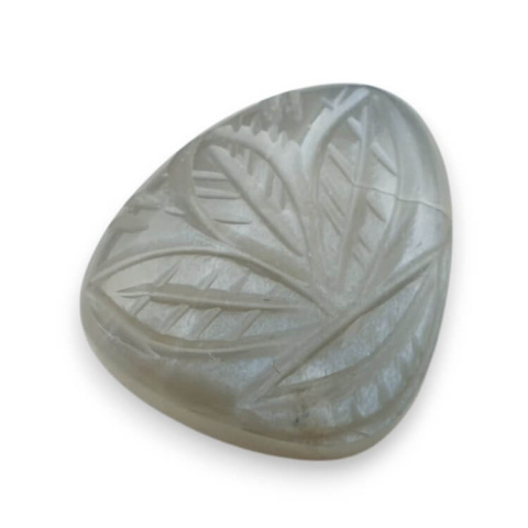Moonstone grey cabochon carving 23x21 mm no. 182 Moonstone grey cabochon carving 23x21 mm no. 182
