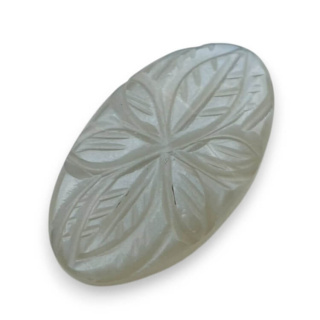 Moonstone grey cabochon carving 26x15 mm no 176