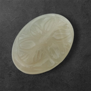 Moonstone grey cabochon carving 26x19 mm no. 106