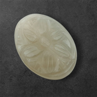Moonstone grey cabochon carving 26x19 mm no. 106