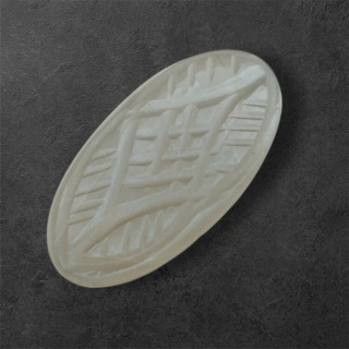 Moonstone grey cabochon carving 27x14 mm no. 145