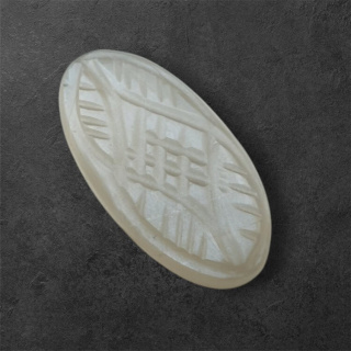 Moonstone grey cabochon carving 27x14 mm no. 145