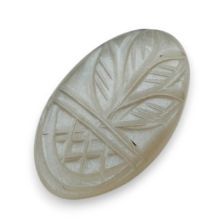 Moonstone grey cabochon carving 27x17 mm no 180