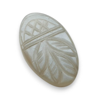 Moonstone grey cabochon carving 27x17 mm no 180