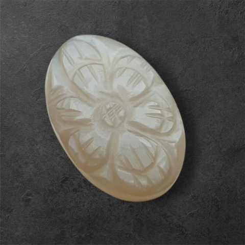 Grey moonstone carved cabochon 27x18 mm no 127 Grey moonstone carved cabochon 27x18 mm no 127
