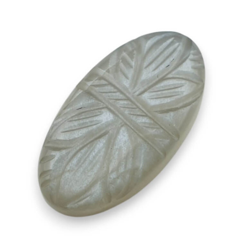 Moonstone grey cabochon carving 28x15 mm no. 162 Moonstone grey cabochon carving 28x15 mm no. 162