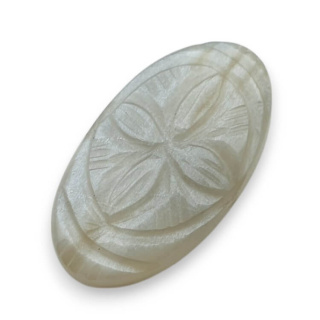 Moonstone grey cabochon carving 28x16 mm no. 183
