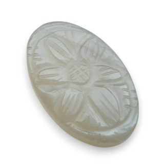 Moonstone grey cabochon carving 28x17 mm no 168