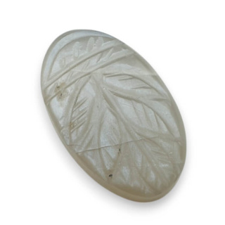 Moonstone grey cabochon carving 28x17 mm no 186