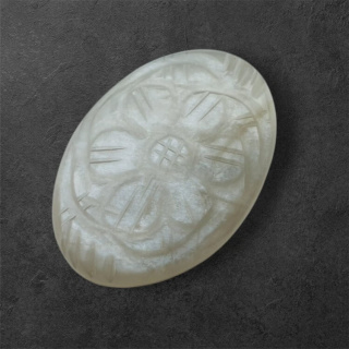 Moonstone grey cabochon carving 28x19 mm no 138