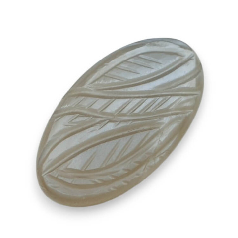Grey moonstone carved cabochon 29x17 mm no 155 Grey moonstone carved cabochon 29x17 mm no 155