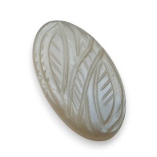 Moonstone grey cabochon carving 29x17 mm no 155