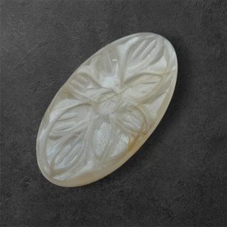 Moonstone grey cabochon carving 30x16 mm no 110