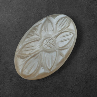 Moonstone grey cabochon carving 30x19 mm no. 130