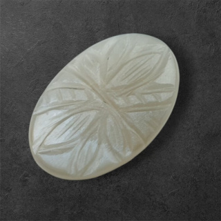 Moonstone grey cabochon carving 30x20 mm no 134