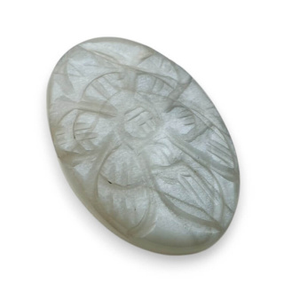 Moonstone grey cabochon carving 30x20 mm no 160