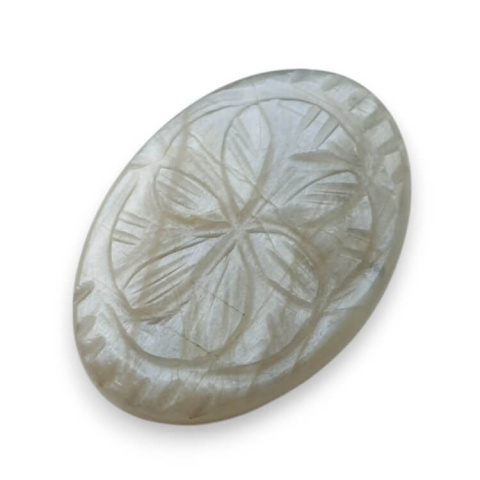 Grey moonstone carved cabochon 30x21 mm no 156 Grey moonstone carved cabochon 30x21 mm no 156
