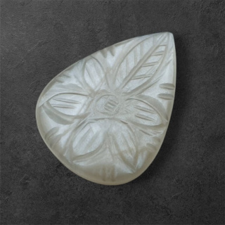 Moonstone grey cabochon carving 30x22 mm no. 123