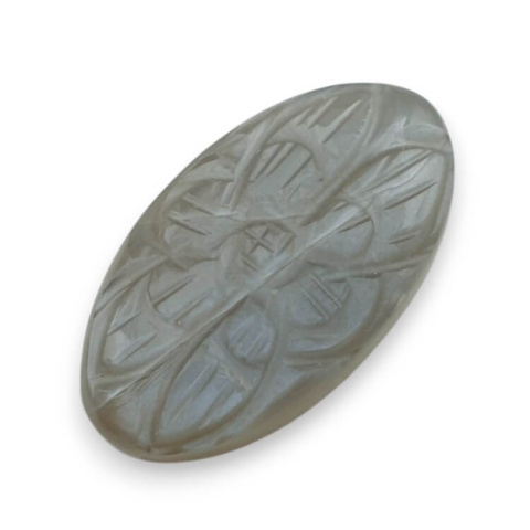 Grey moonstone carved cabochon 31x17 mm no 166 Grey moonstone carved cabochon 31x17 mm no 166