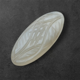 Moonstone grey cabochon carving 32x14 mm no 126