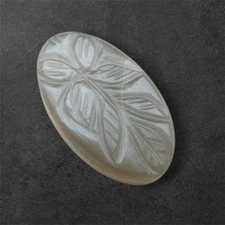 Moonstone grey cabochon carving 32x18 mm no 144