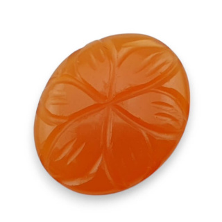 Carnelian cabochon carving 20x16 mm no 96
