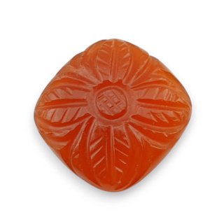 Carnelian cabochon carving 21x20 mm no. 89