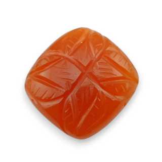 Carnelian cabochon carving 21x20 mm no 91