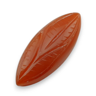 Carnelian carved cabochon 28x11 mm no 78