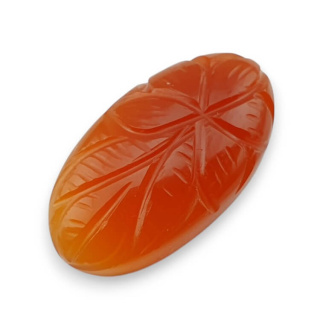 Carnelian cabochon carving 31x17 mm no 74