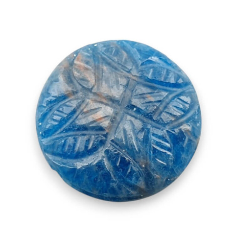 Apatite carved cabochon dia. 23 mm no 23 Apatite carved cabochon dia. 23 mm no 23