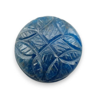 Apatite carved cabochon fi 23 mm no 29
