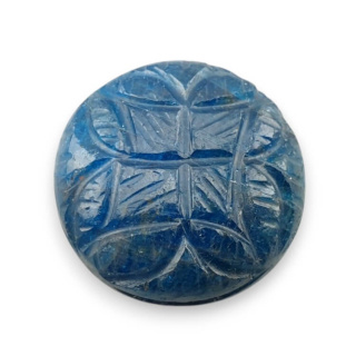 Apatite carved cabochon fi 23 mm no 29
