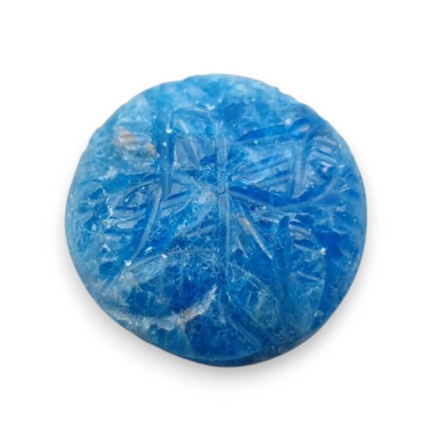 Apatite carved cabochon fi 23 mm no 5 Apatite carved cabochon fi 23 mm no 5